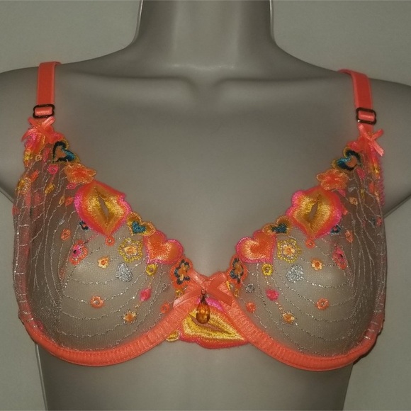 Honey Birdette Dixie 30DD/E Orange Bra - Picture 4 of 4
